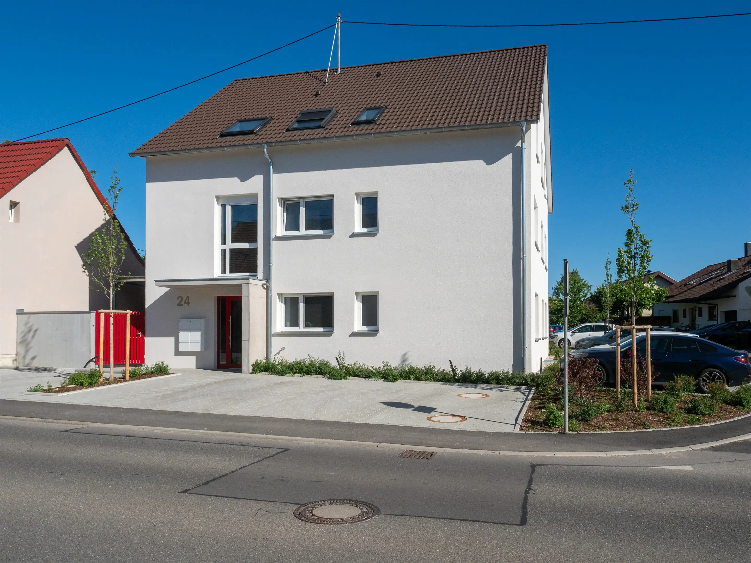 Ankunftsseite mit Hauseingang